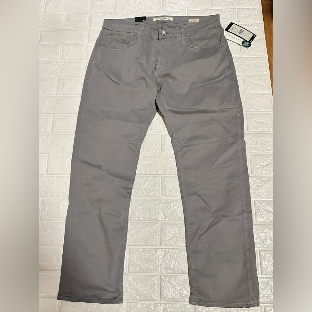 Nwt Mavi Macus Slim Straight Fit Pants Light Grey Size W36 L30